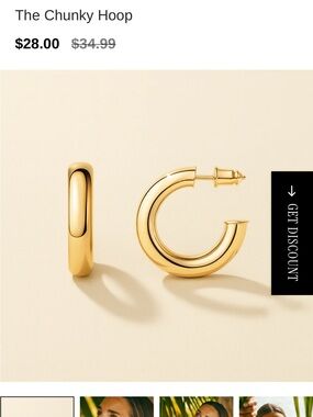 The Chunky Hoop - Gold Women’s Hoop Earrings